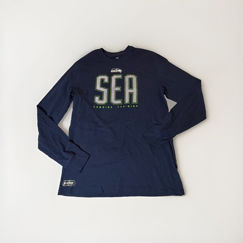 NEW Seattle Seahawks Combine Training Long Sleeve Shirt Men M NFL Team Apparel